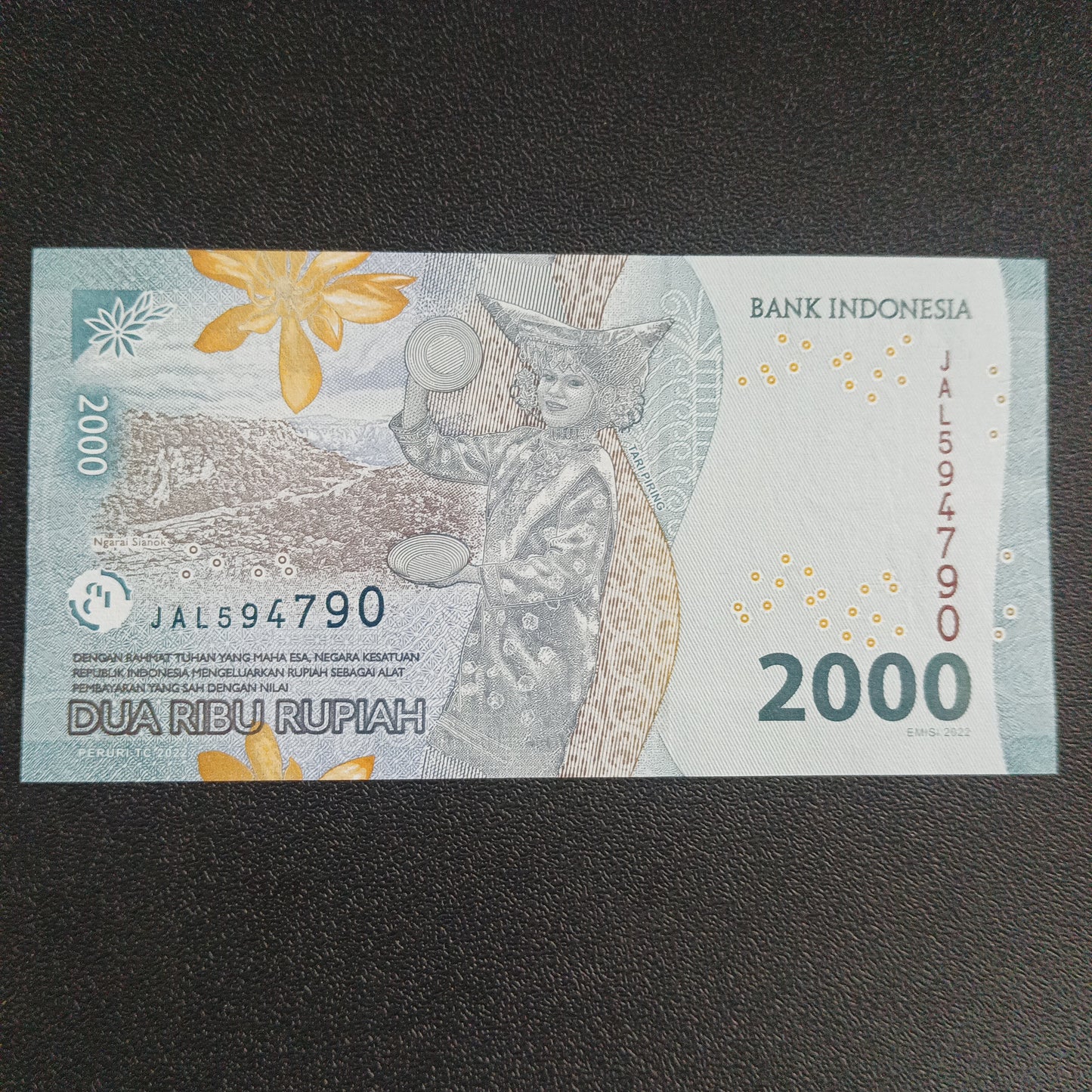 2000 Rupiah 2022 UNC - Indonesia