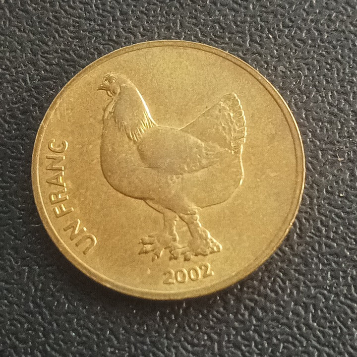 1 Franc 2002 (Chicken) - Congo : Non Circulating Coin