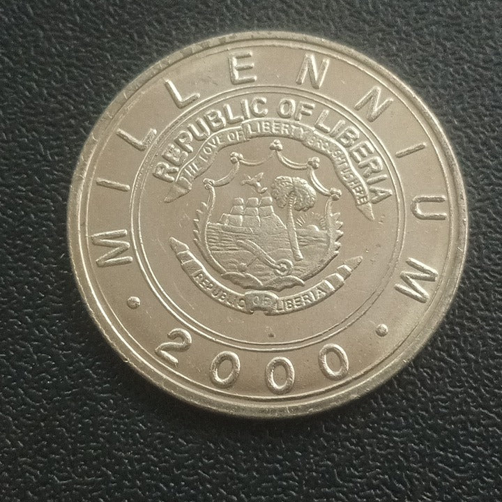 5 Dollars 2000 AUNC (Year of the Tiger) - Liberia : Non Circulating Coin