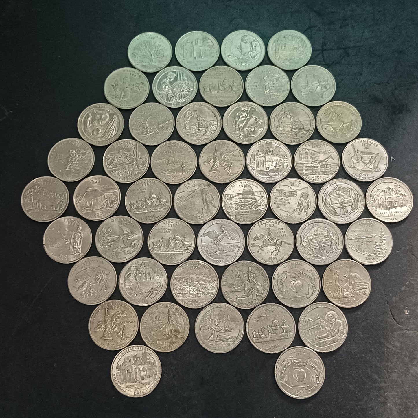 Lot of 50 Coins - 1/4 Dollar USA Commemorative Coins - (Ref : AUC1606)