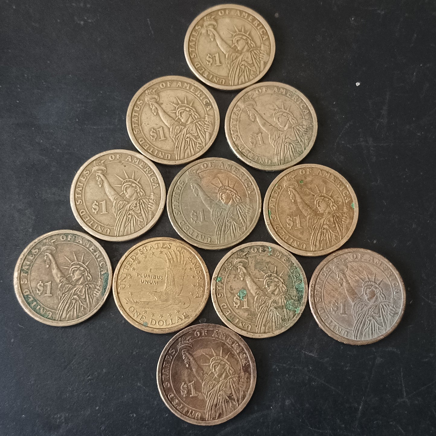 Lot of 11 Coins - 1 Dollar USA mix - (Ref :AUC1758)