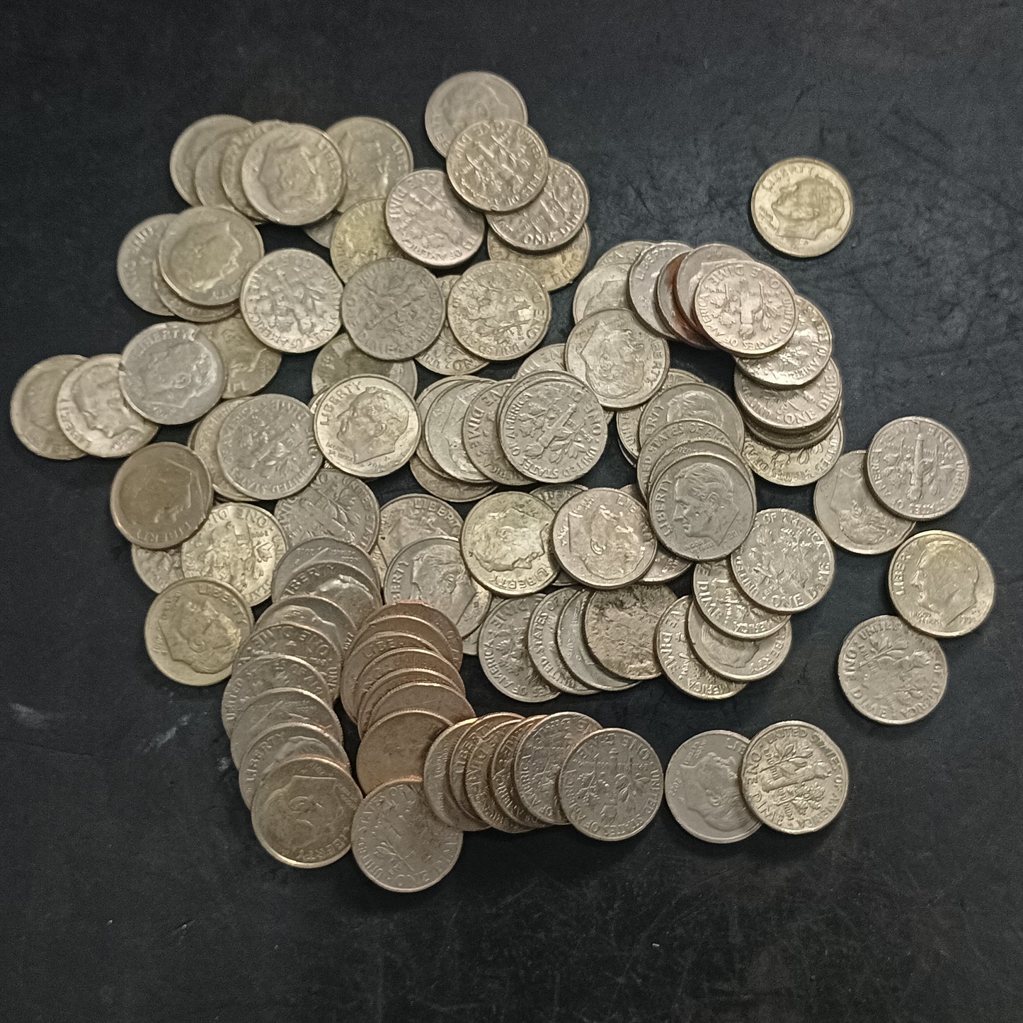 Lot of 103 Coins - 1 dime (10 cents) - U.S.A. Mix Years (Ref : AUC1855)