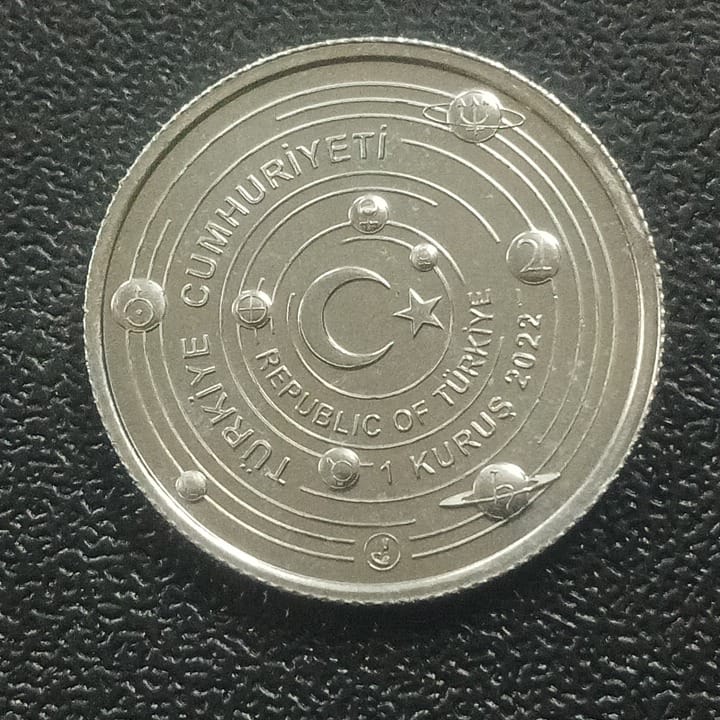 1 Kurus 2022 UNC (Saturn - Solar System Planets Series) - Turkey : Non Circulating Commemorative
