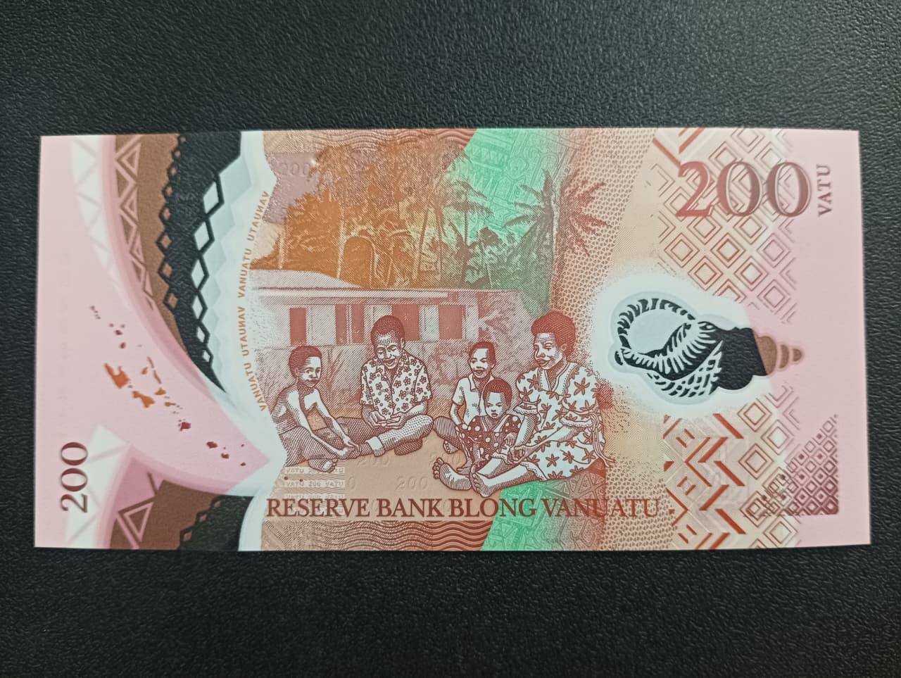 200 Vatu 2020 UNC Polymer Note - Vanuatu