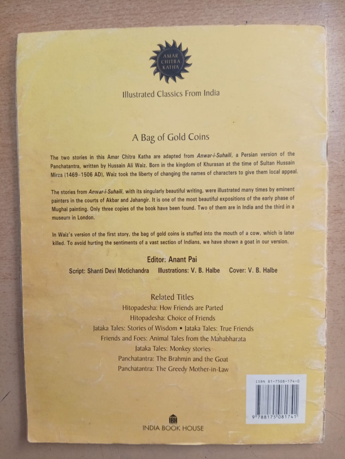 Amar Chitra Katha - A Bag of Old Coins (Used Good Condition)