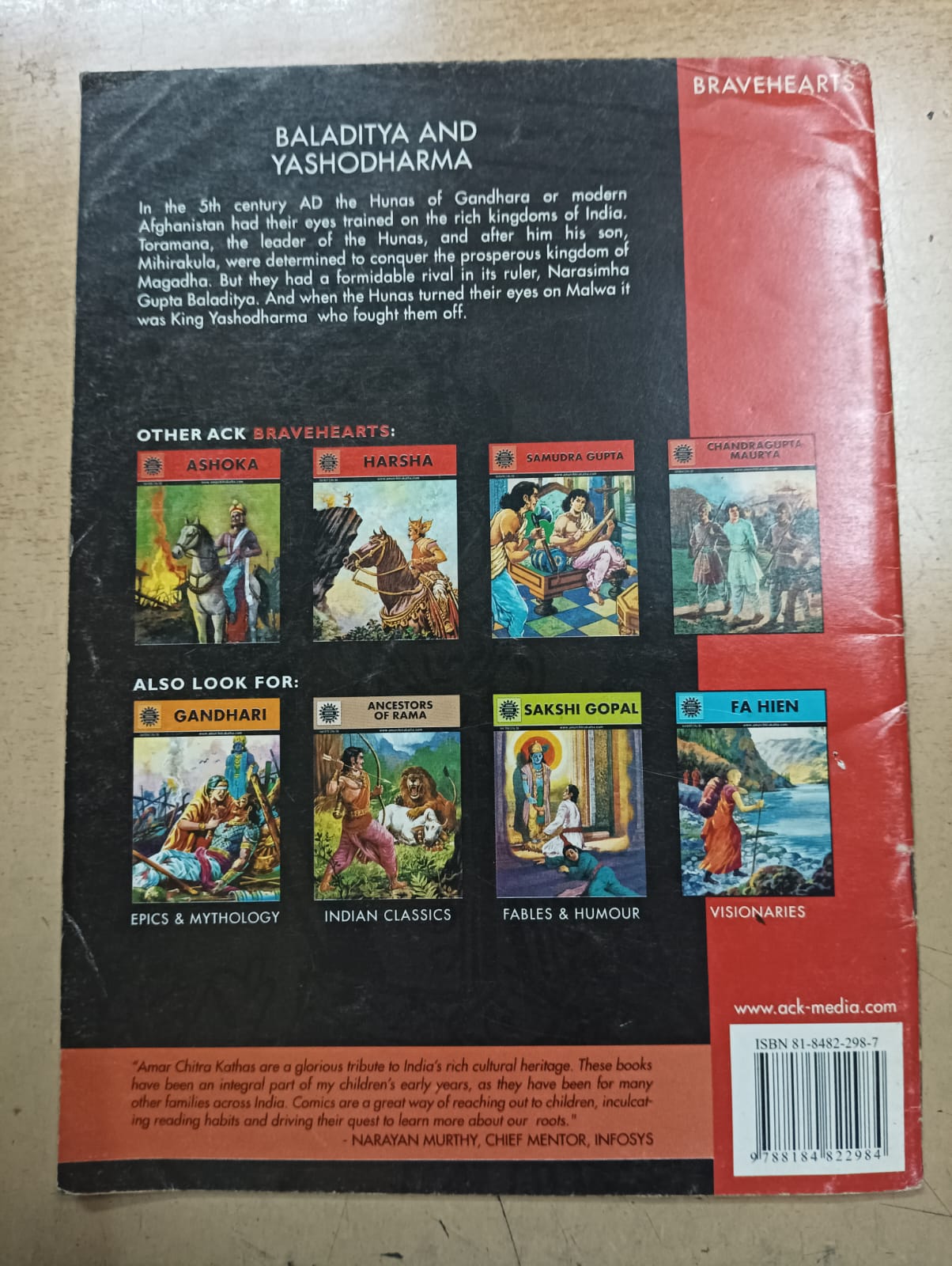 Amar Chitra Katha :Bal Aditya & Yasho dharma(Pre-owned :Good Condition)