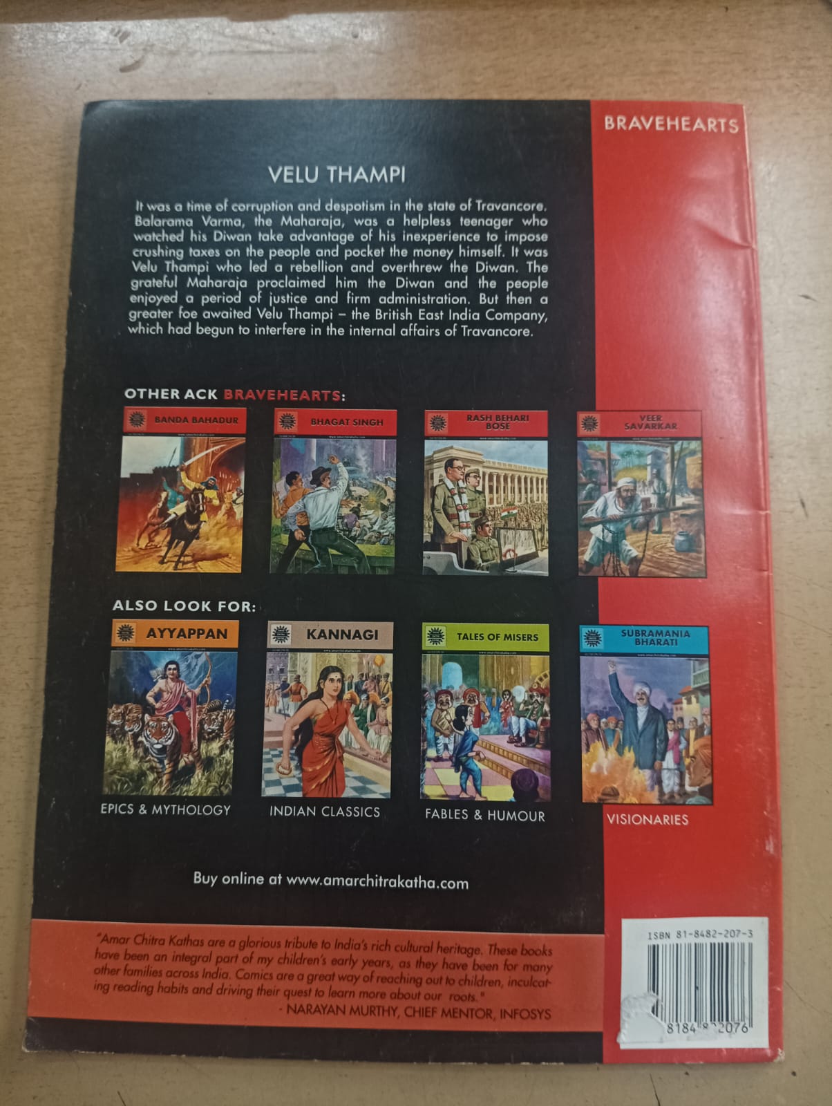Amar Chitra Katha : Velu Thampi (Pre owned - Good Condition)