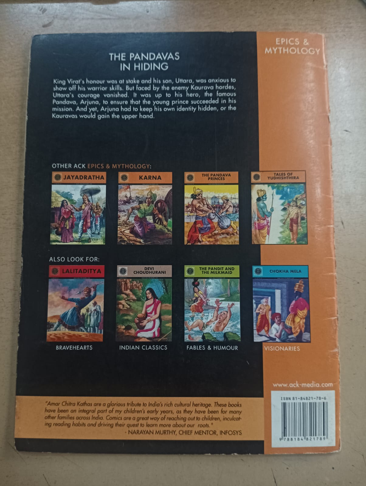 Amar Chitra Katha : The Pandavas in Hiding (Pre owned - Good Condition)