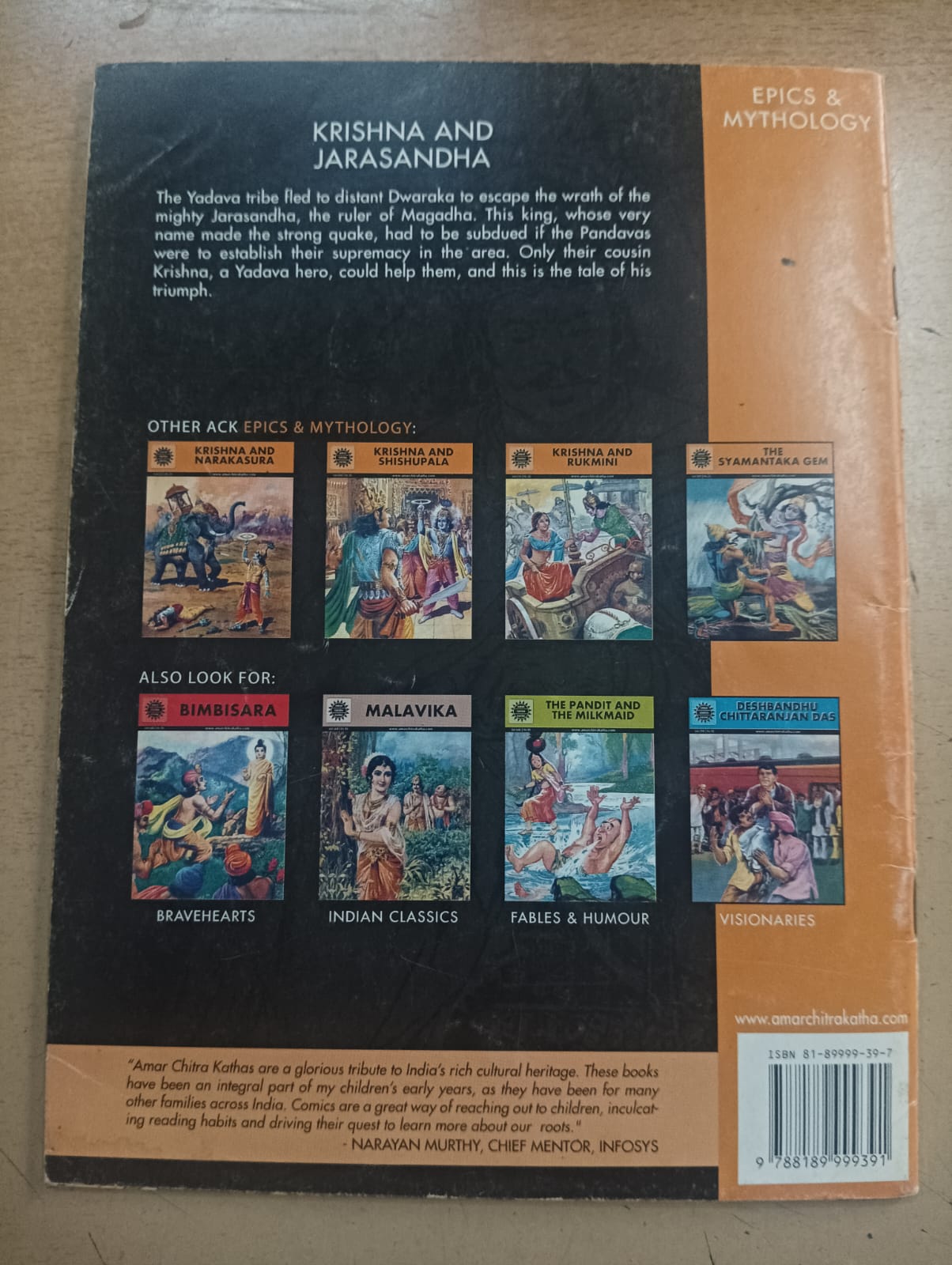 Amar Chitra Katha : Krishna and Jarasandh (Pre owned - Good Condition)