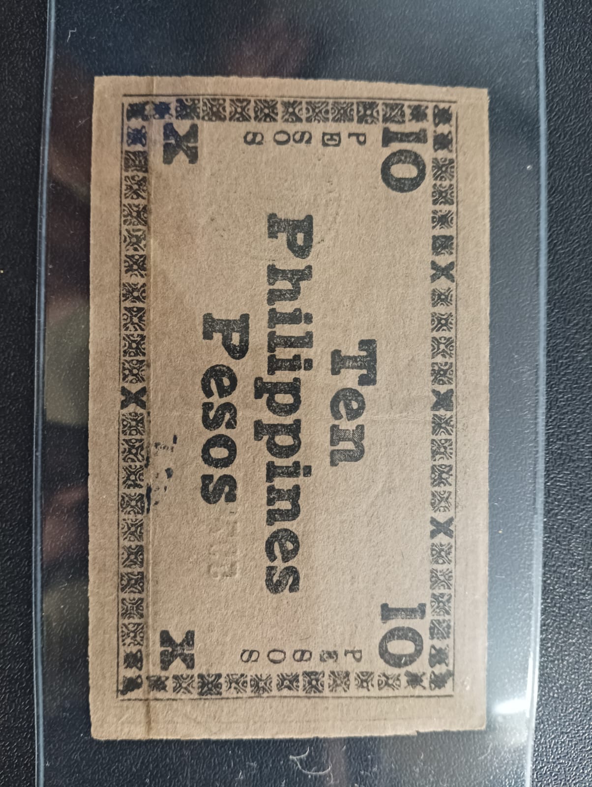 10 Pesos 1944 (TREASURY EMERGENCY CURRENCY CERTIFICATE) - Philippines Province of Negros Oriental (Island of Negros)) - (Ref : 121203)