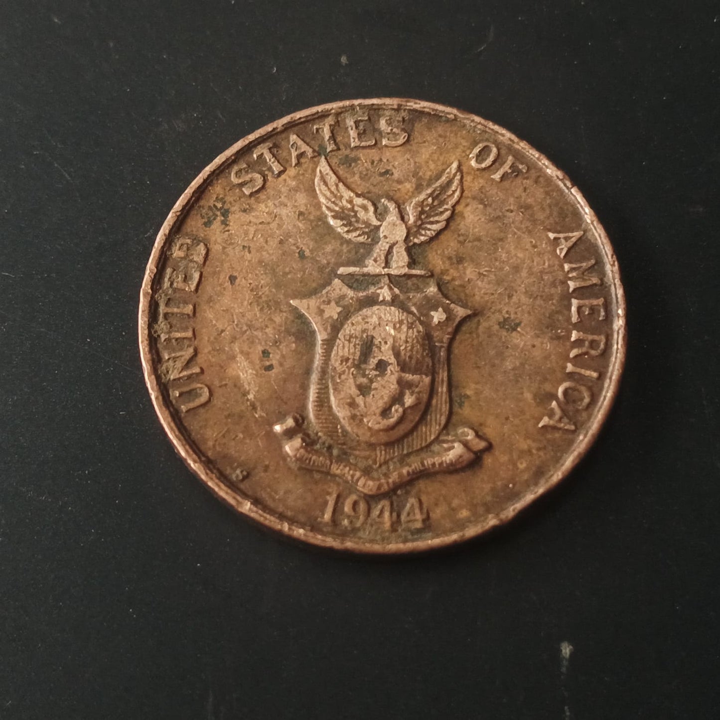 1 Centavo 1944 - Commonwealth of Philippines (Ref : AUC1420)