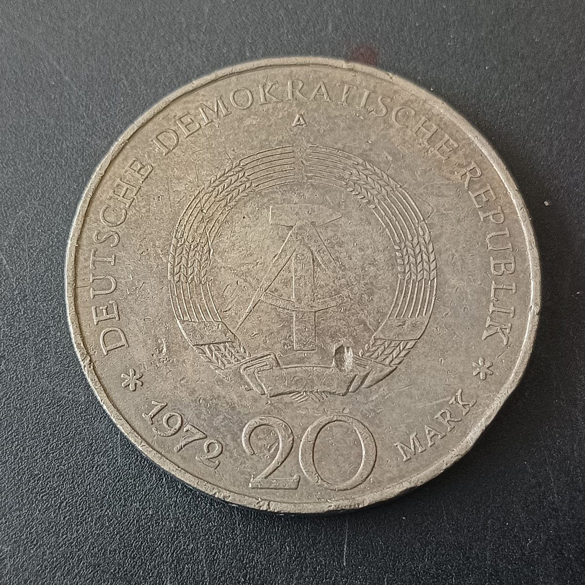 20 Mark 1972- Wilhelm Pieck - Germany (Ref: AUC1720)