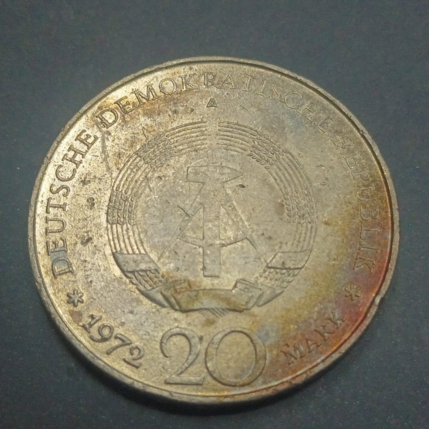 20 Mark 1972 - Wilhelm Pieck, 1st President of the GDR - Germany (Ref: AUC1740)