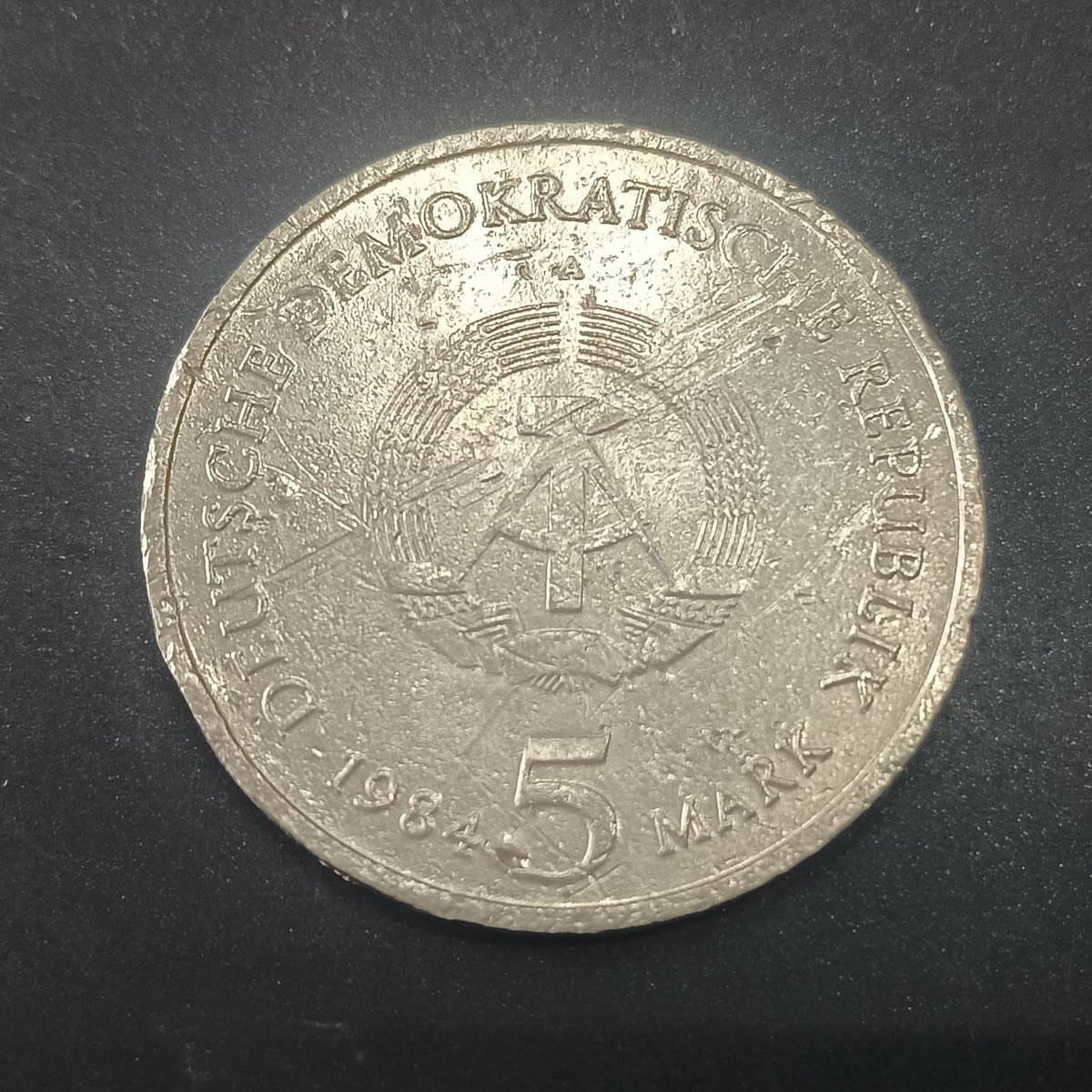 5 Mark 1984 (Leipzig Old City Hall) - Germany (Ref: AUc1937)