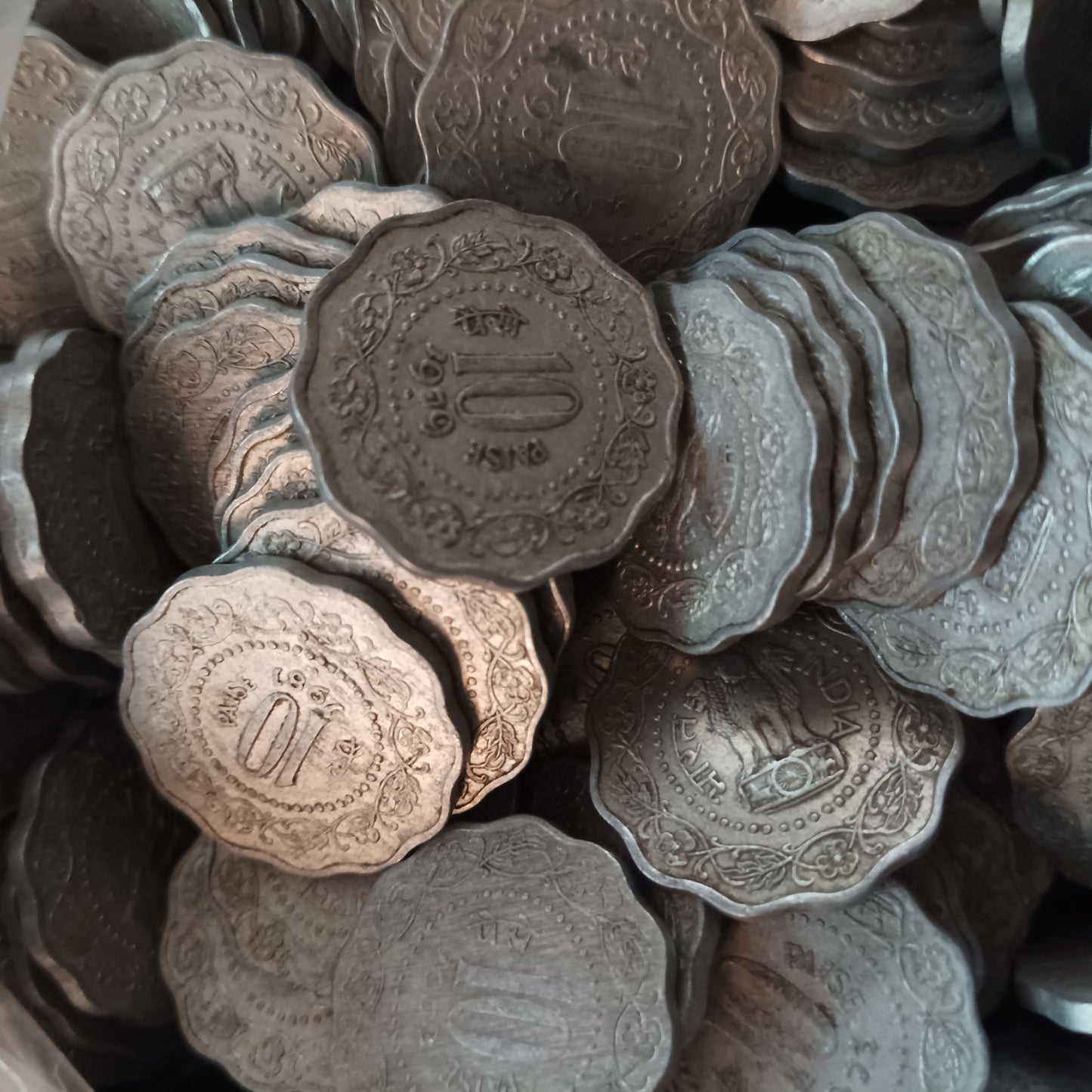 10 Paise Aluminum Big (1972 - 1981) Coin Lot
