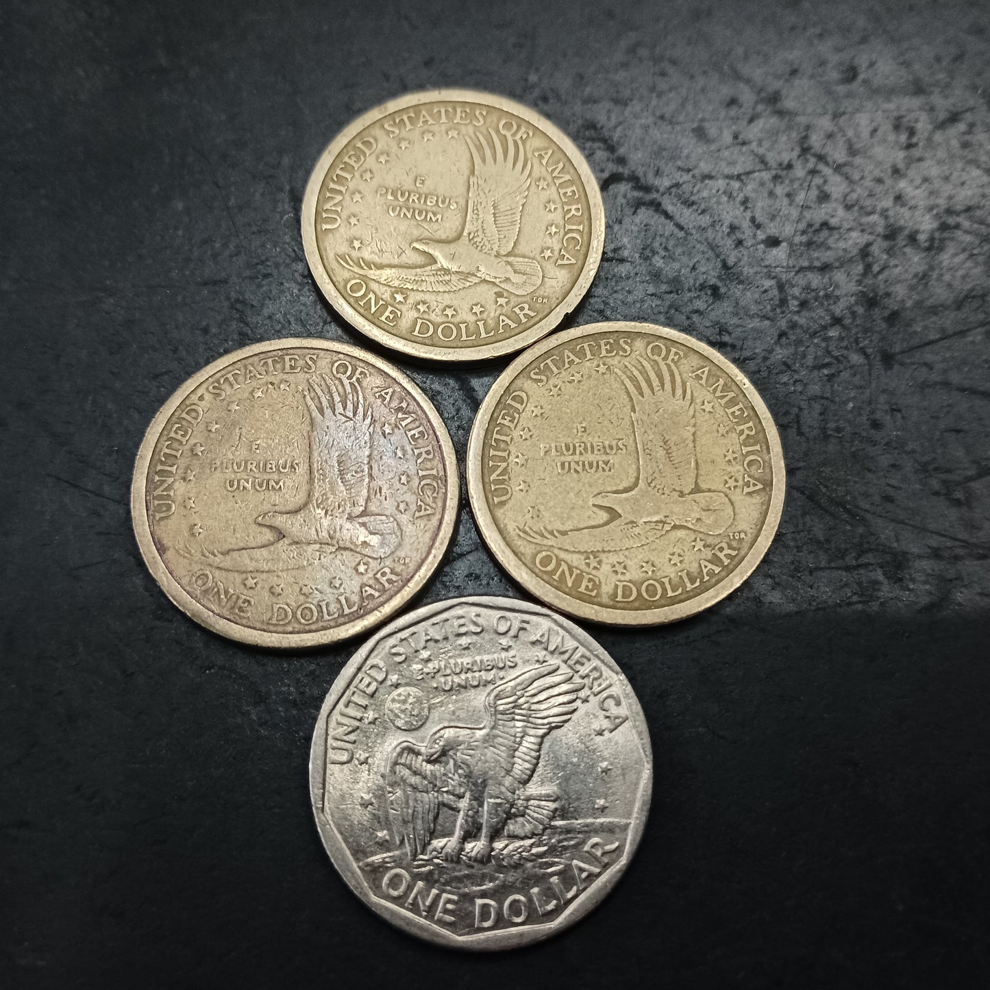 Lot of 4 Coins - 1 Dollar U.S.A. - (Ref: AUC1774)