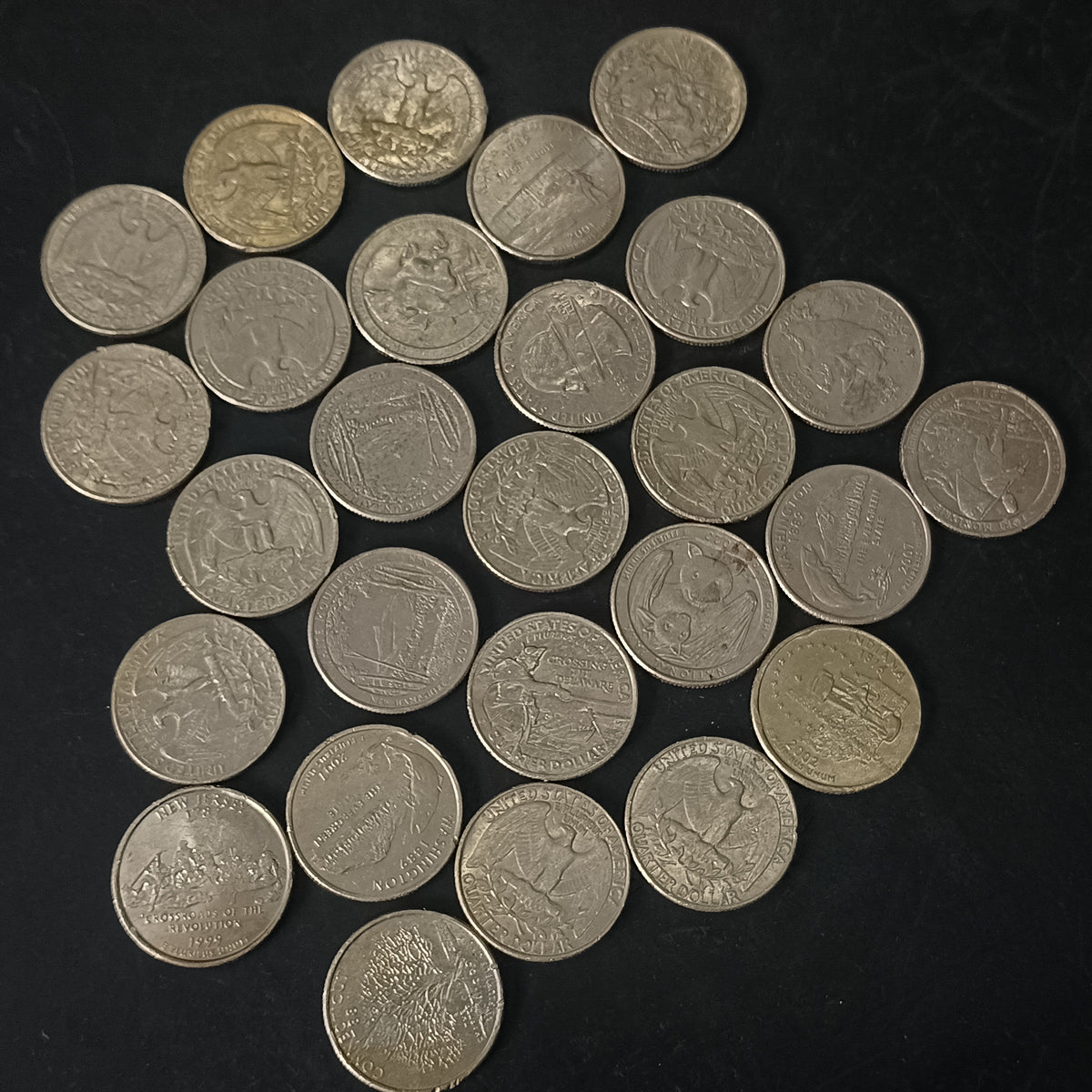 Lot of 27 Coins - 1/4 Dollar U.S.A. Mix (Ref: AUC2052)