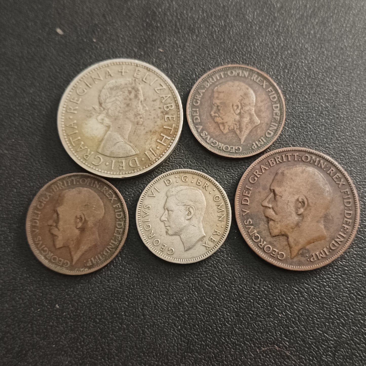 Lot of 5 Scarce Coins - Mix Denominations United Kingdom (ref : AUC01006)