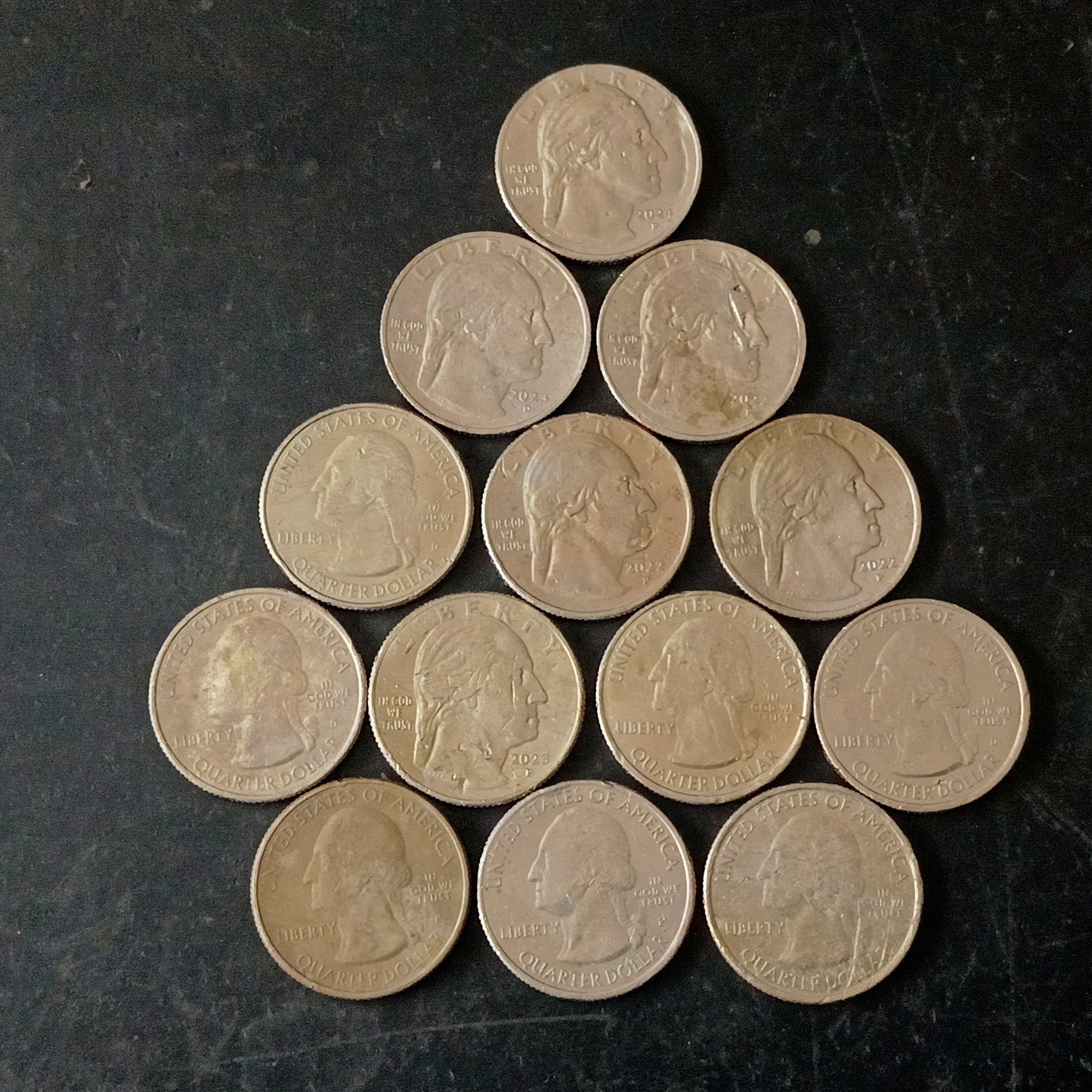 Lot of 13 Coins - 1/4 Dollar Commemorative Scarce Coins - U.S.A. - (Ref: AUC1822)