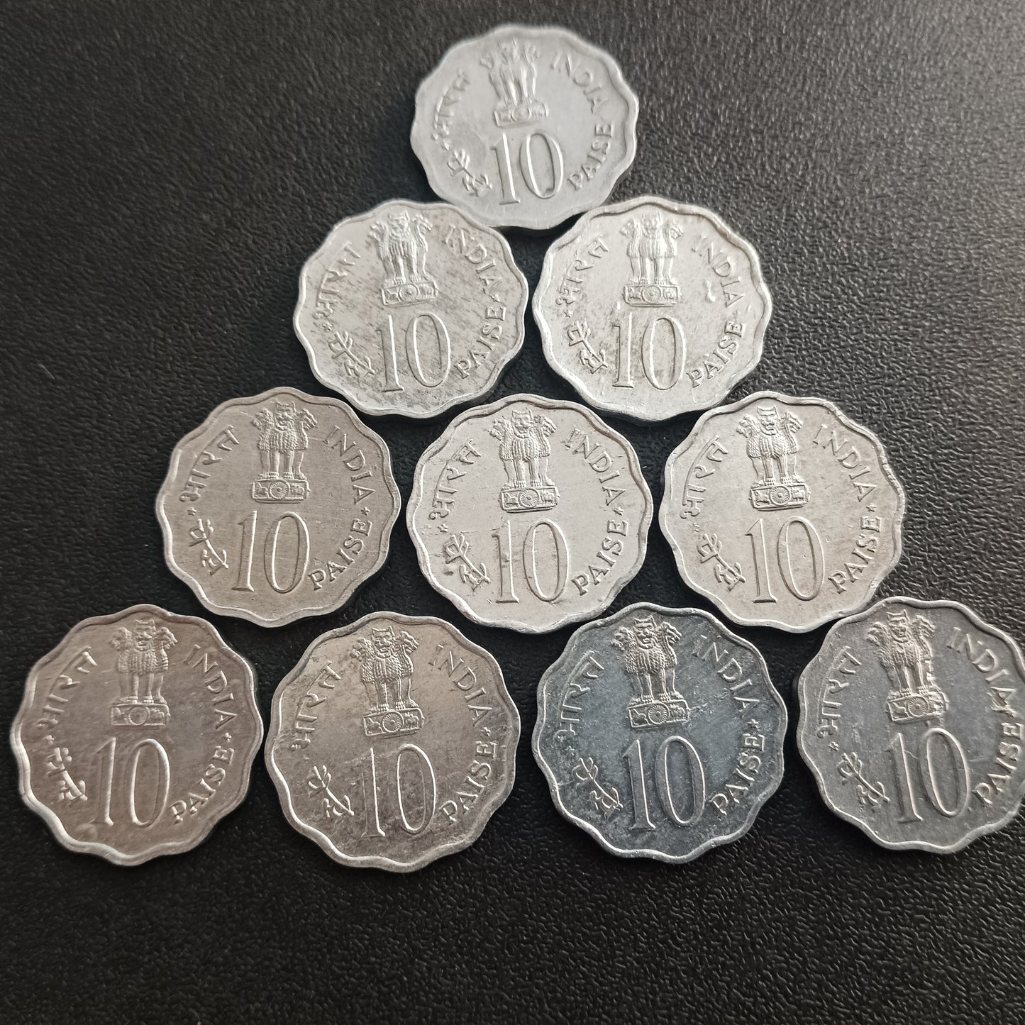 Lot of 10 Coins - 10 Paise 1979 - Happy Child Nations Pride XF+ Condition (AUC0937)