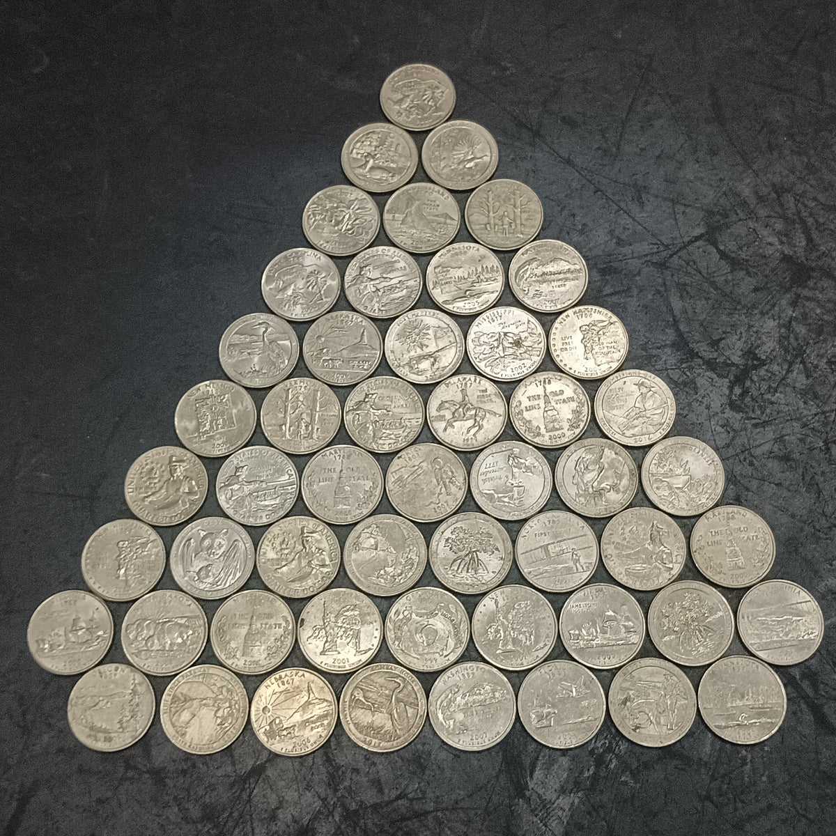 Lot of 53 Coins - 1/4 Dollar U.S.A. Mix Commemoratives - (Ref: AUC2044)