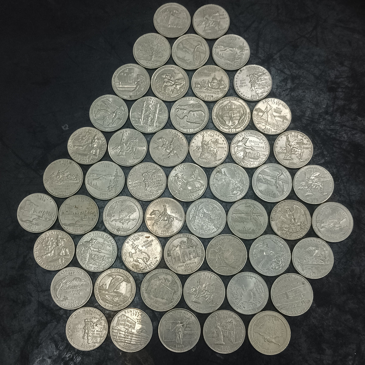 Lot of 53 Coins - 1/4 Dollar USA Commemoratives (Ref : AUc2023)