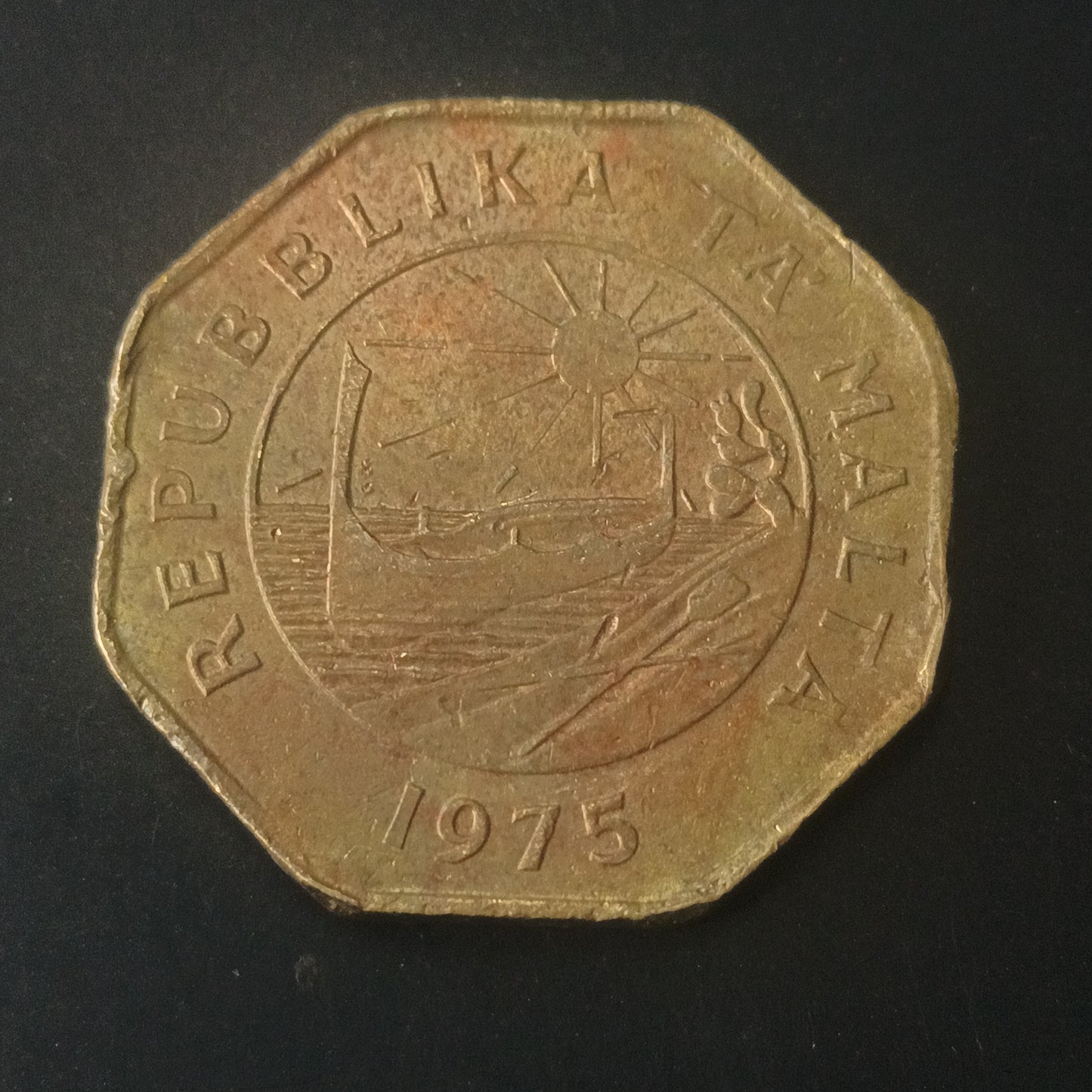 25 Cents 1975 (1st Anniversary of the Republic) - Malta
