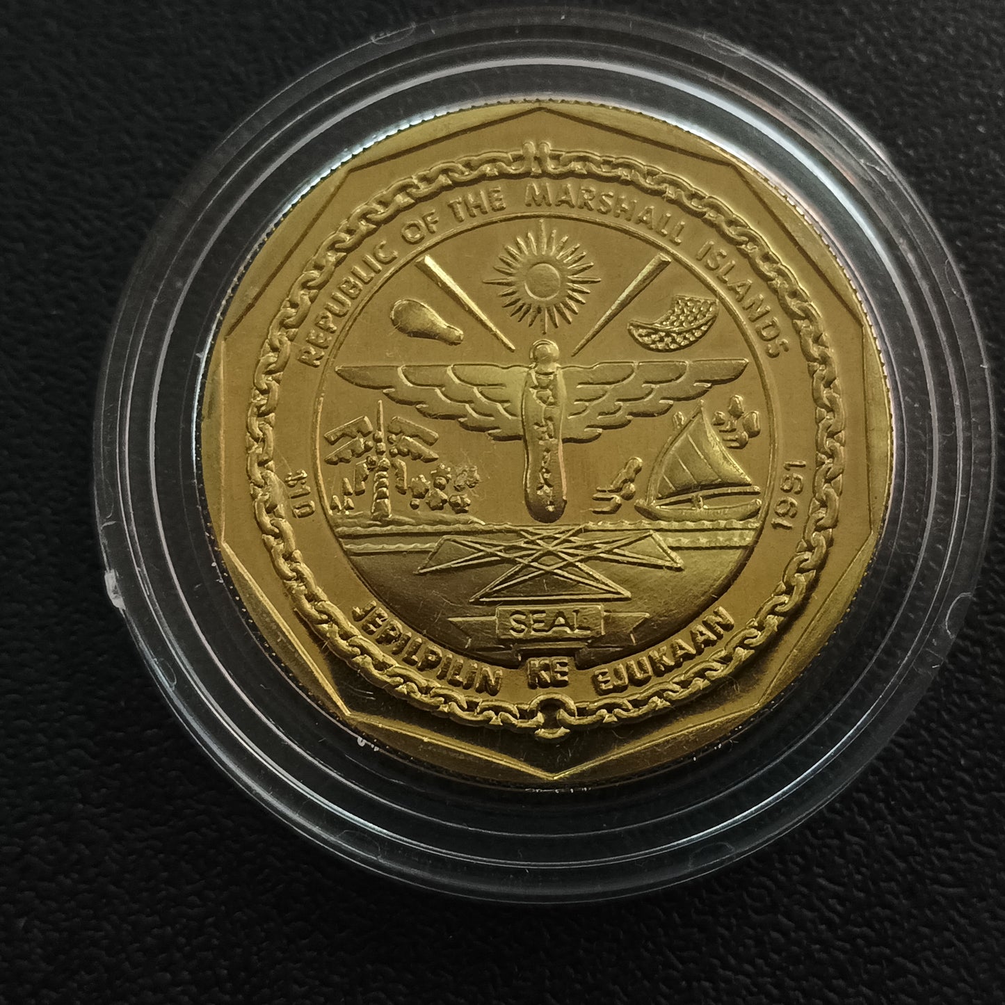 10 Dollars 1991 UNC : WW2 Fighter Planes Series - Lancaster - Marshall Islands