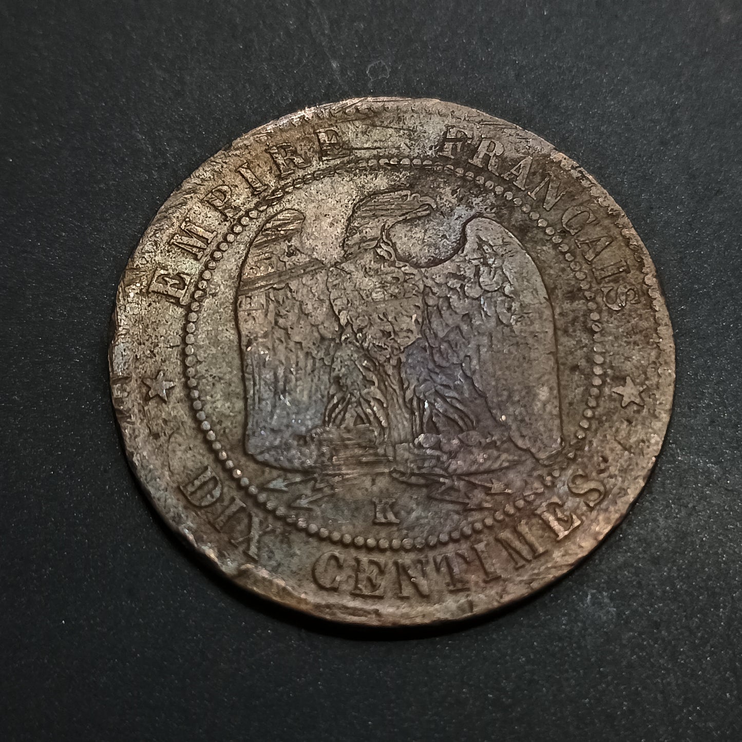 10 Centimes 1864 - Napoleon III - France (Ref: AUC1847)