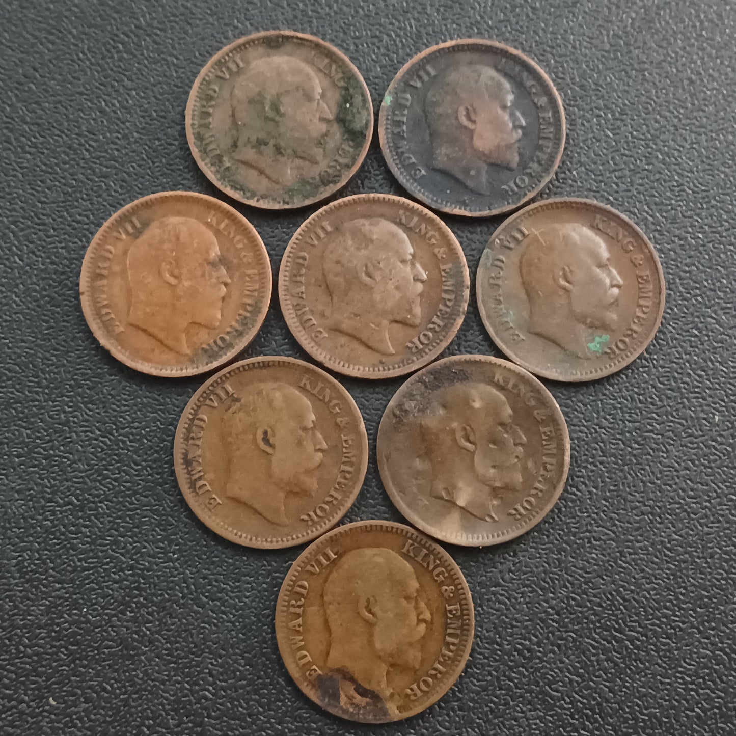 1/2 Pice Edward set of 9 Coins (Ref : Set171201)