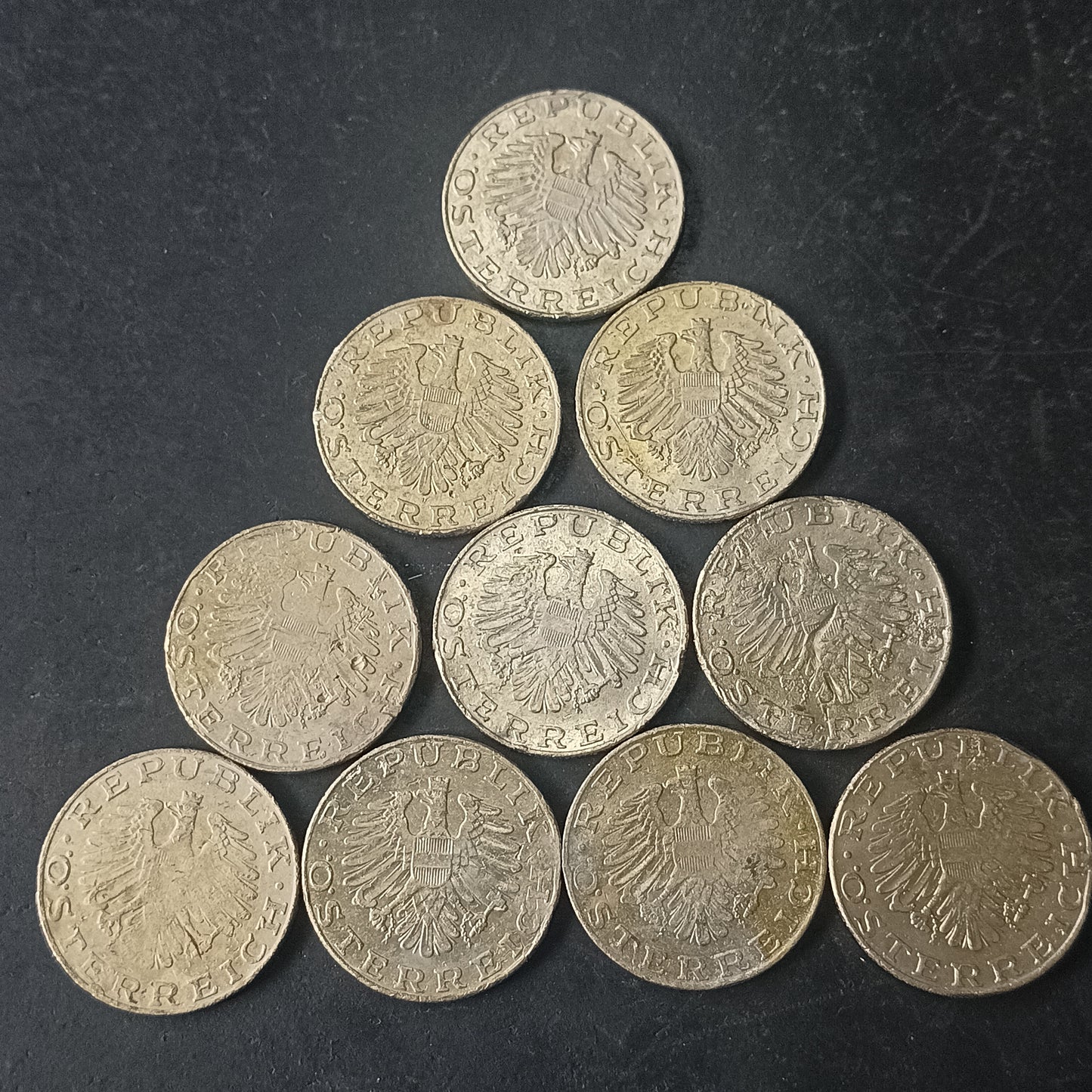 Lot of 10 Coins - 10 Schilling Austria Mix Years (Ref: AUC1791)