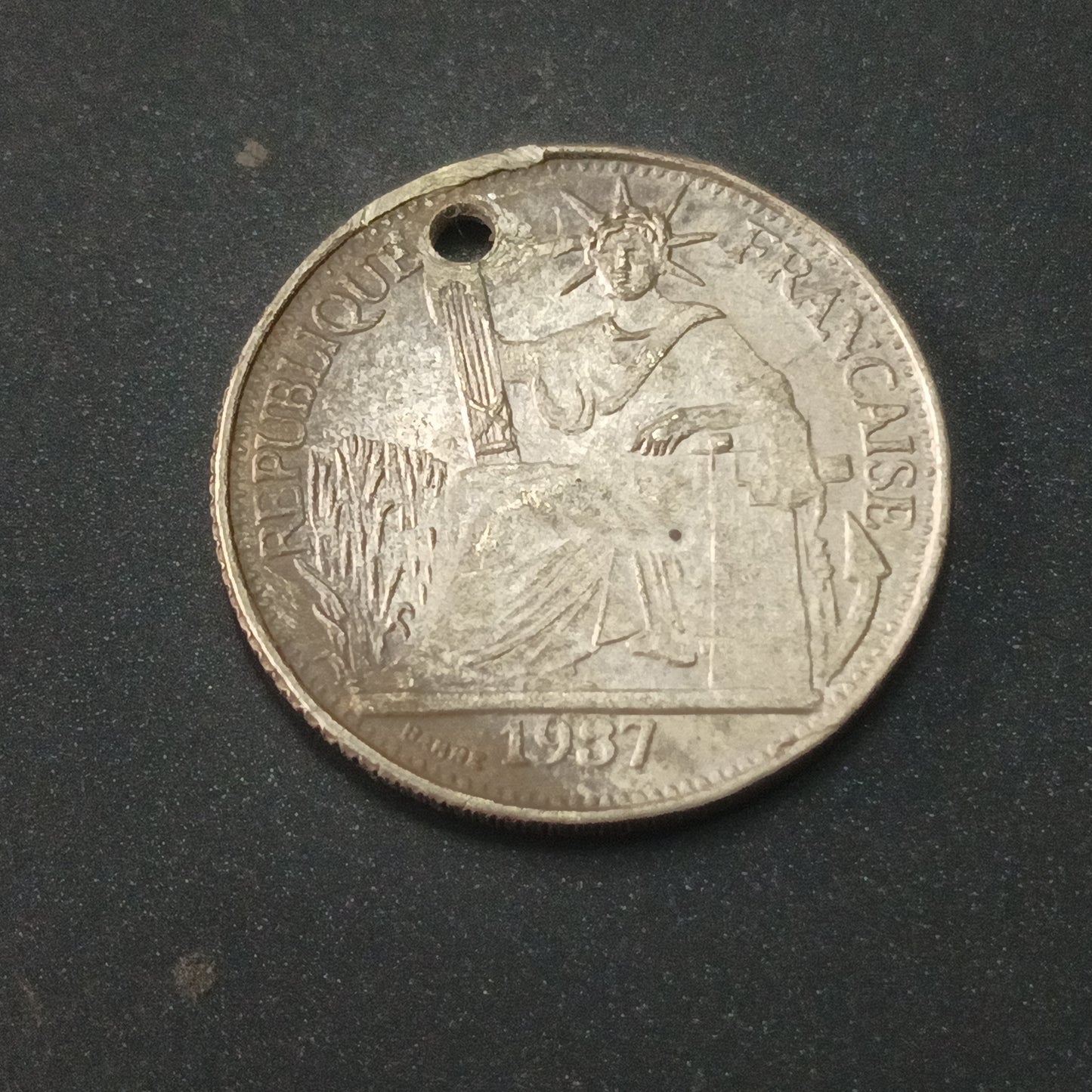10 Cents (Pattern) Copper Nickel 1937 - French Indochina (Ref : AUC1400)