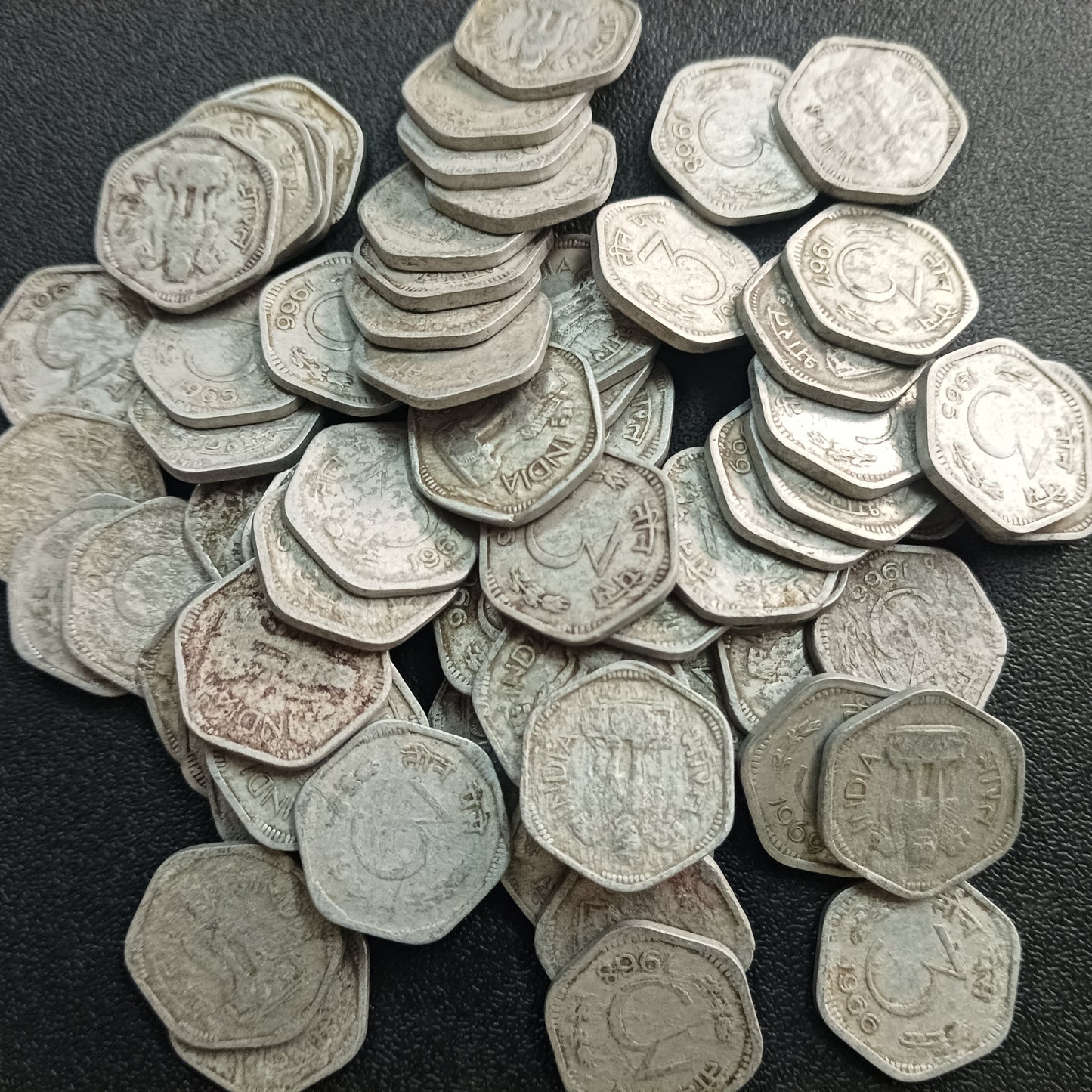 Lot of 3 Paise Aluminum Coins