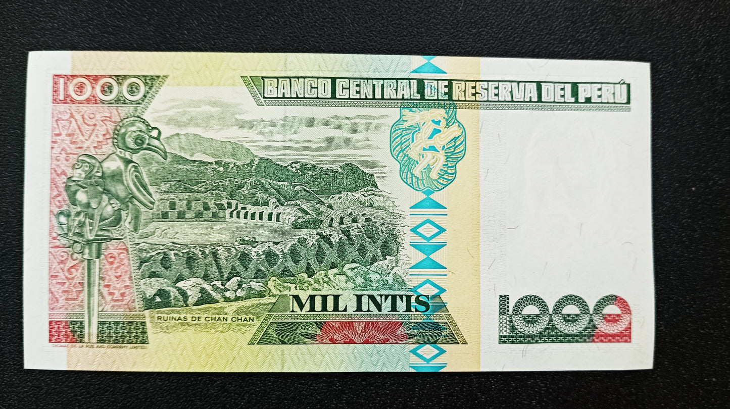 1000 Intis 1988 UNC - Peru