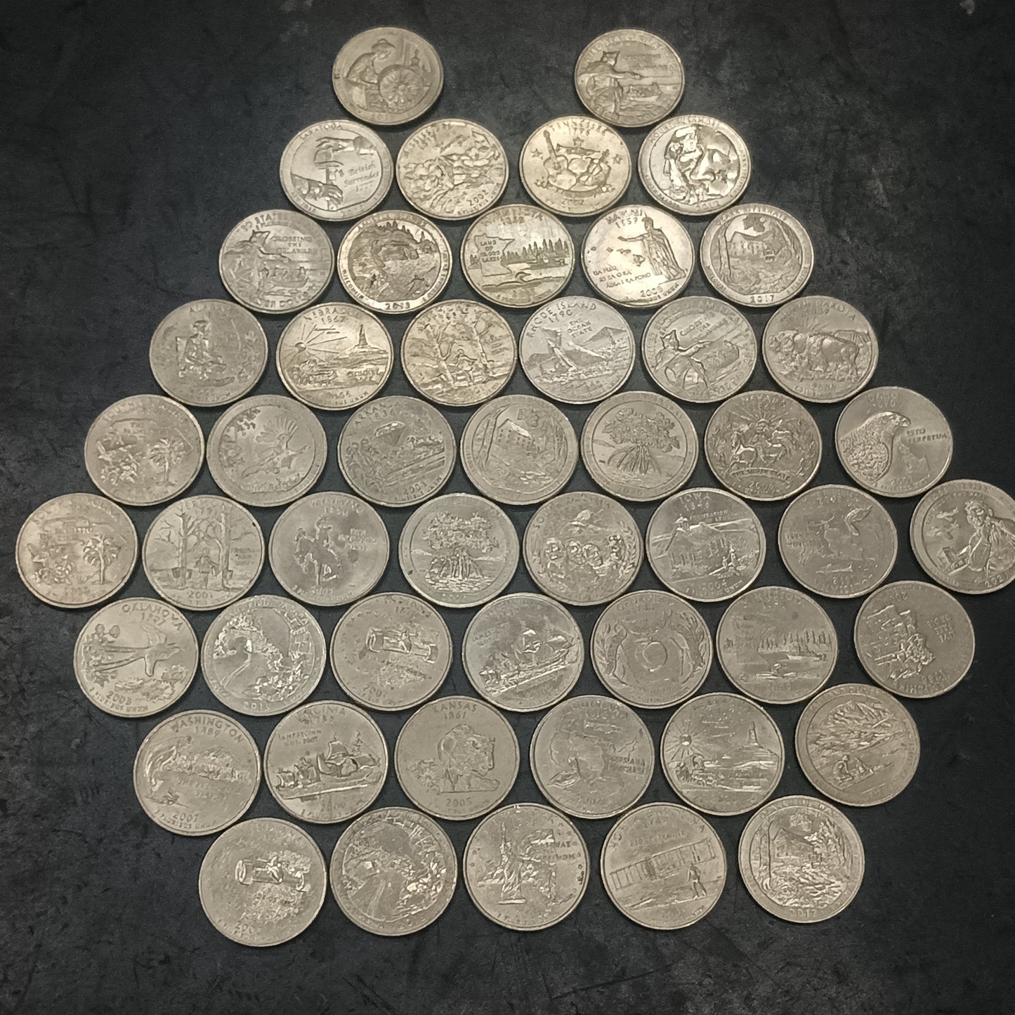Lot of 50 Coins - 1/4 Dollar USA Commemorative Coins - (Ref : AUC1489)