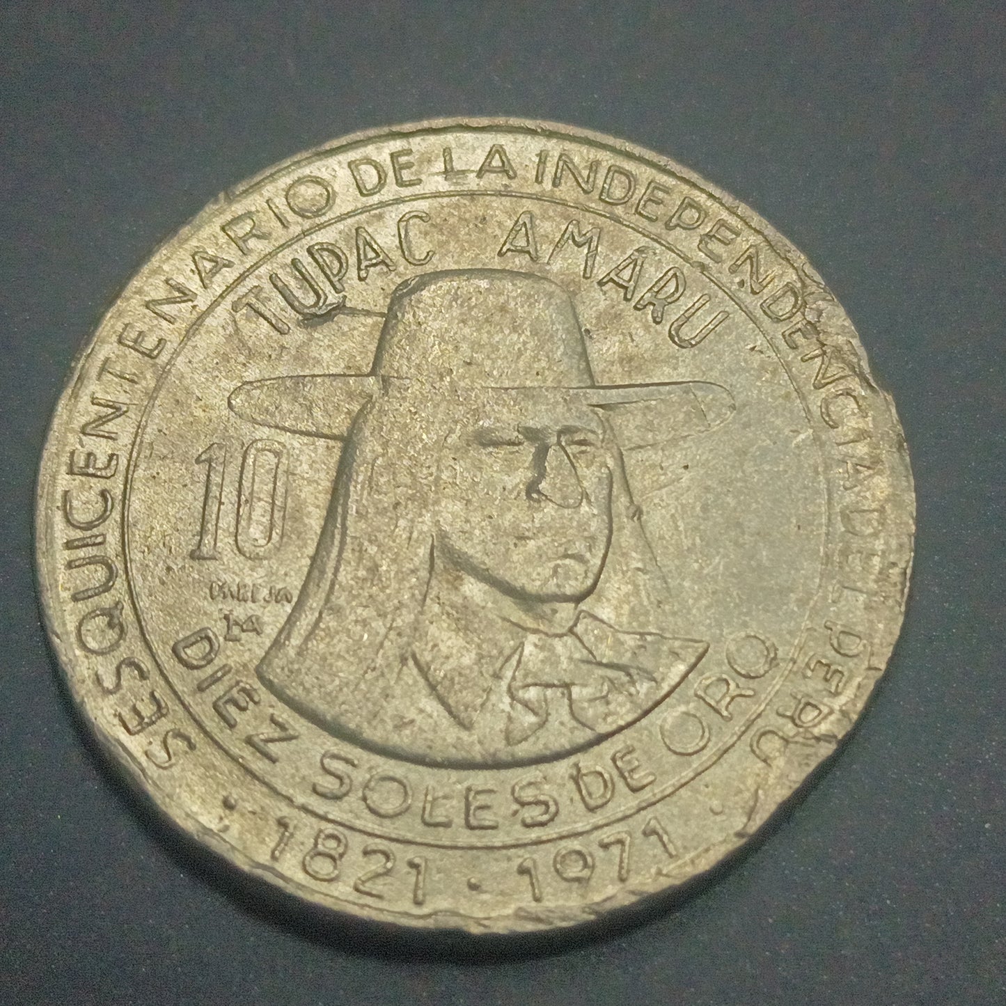 10 Soles de Oro 1971 - 150th Anniversary of Independence - Peru (Ref: AUC1675)