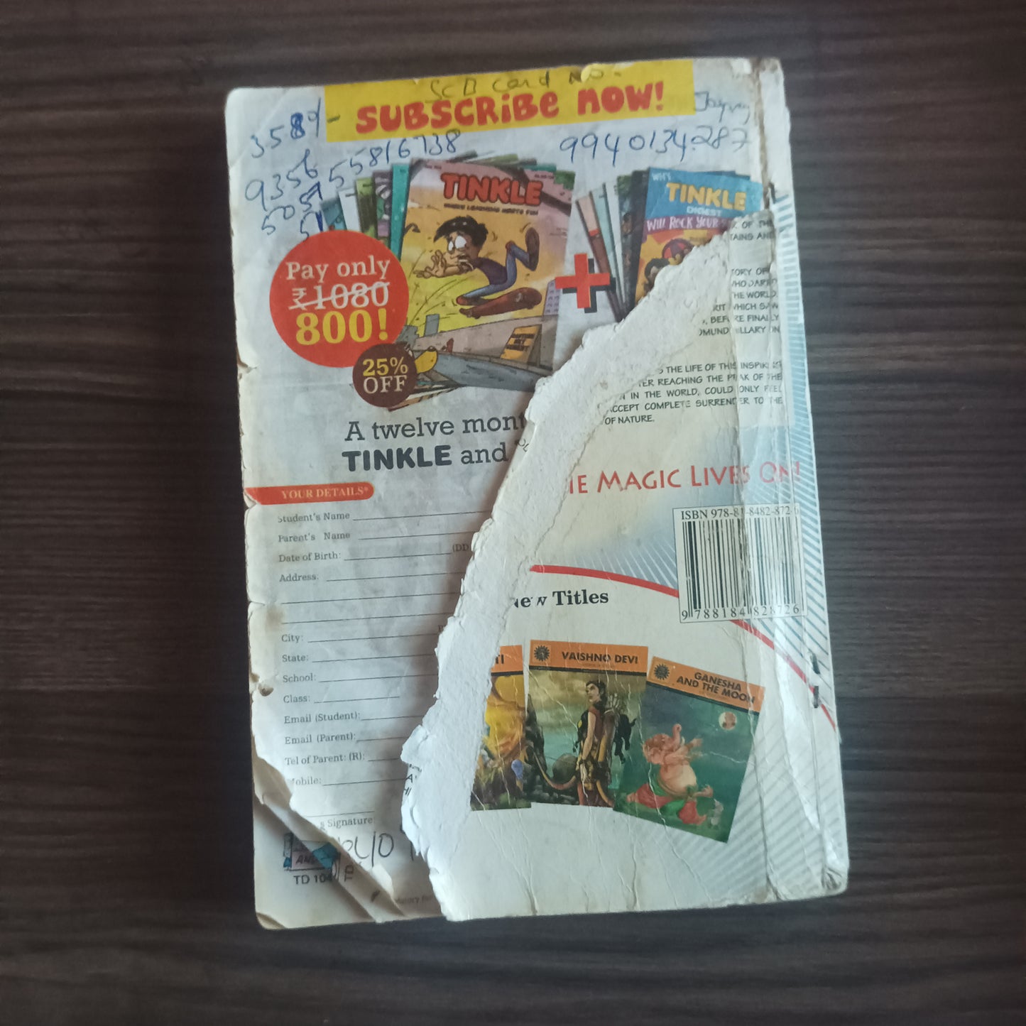 Tinkle Double Digest No 52 - (Preowned - OK Condition)