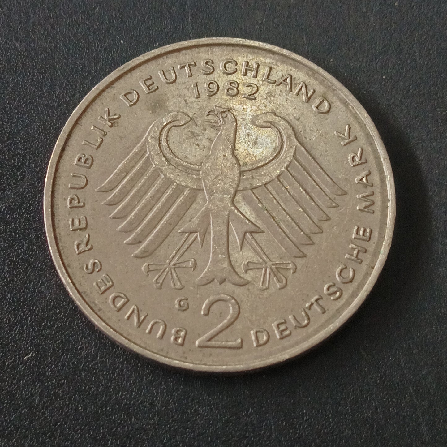 2 Deutsche Mark 1982G (Kurt Schumacher - 30 Years of Federal Republic of Germany) - Germany (Ref: AUC1837)