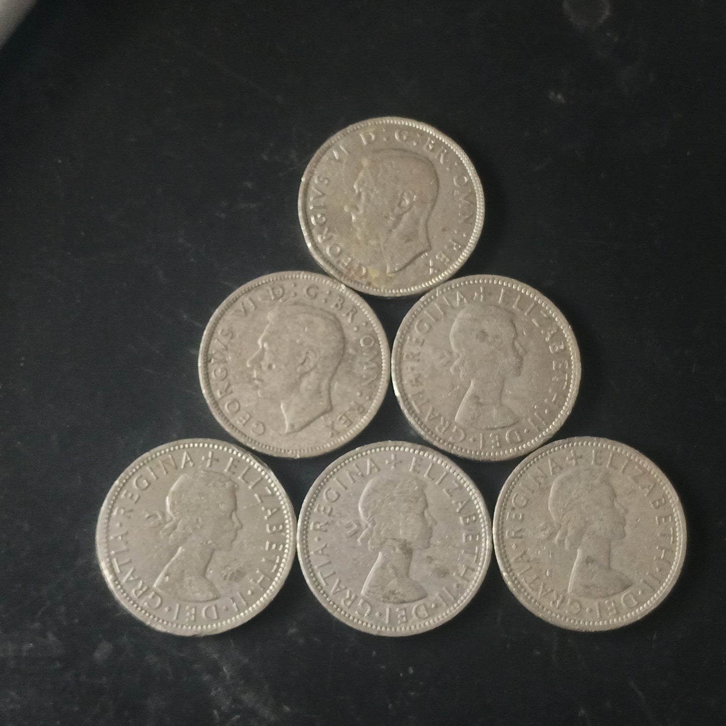 Lot of 6 Coins - 2 Shillings - George VI/Elizabeth - United Kingdom (Ref : AUC1806)