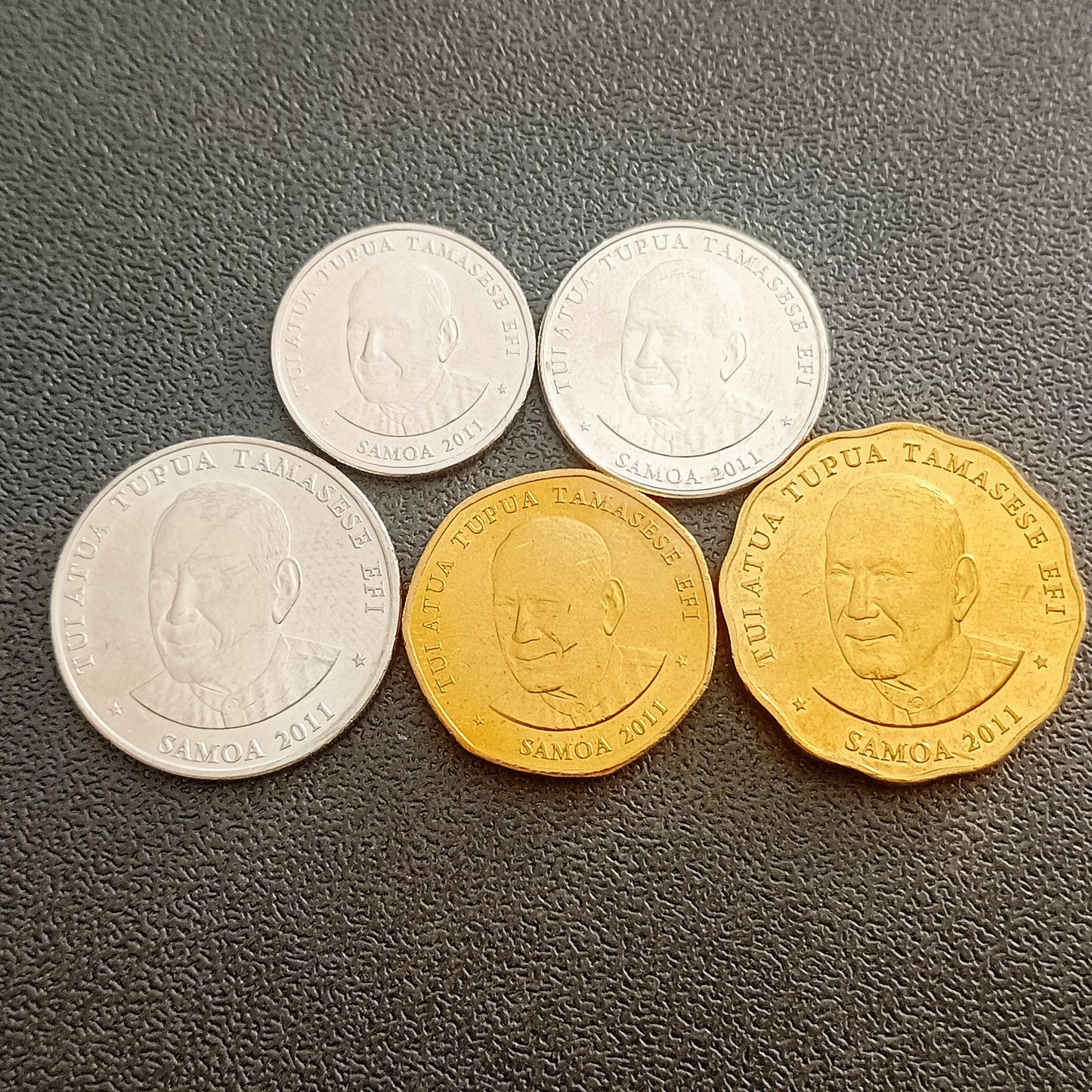 Samoa Set of 5 UNC to AUNC Coins (10/20/50 Sene, 1/2 Tala)