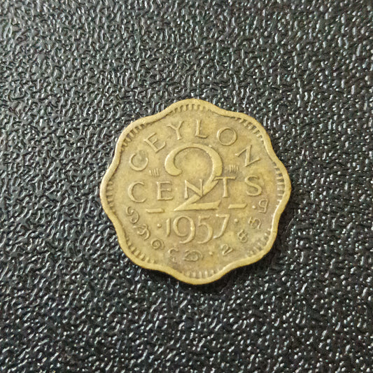 2 Cents 1957- Ceylon