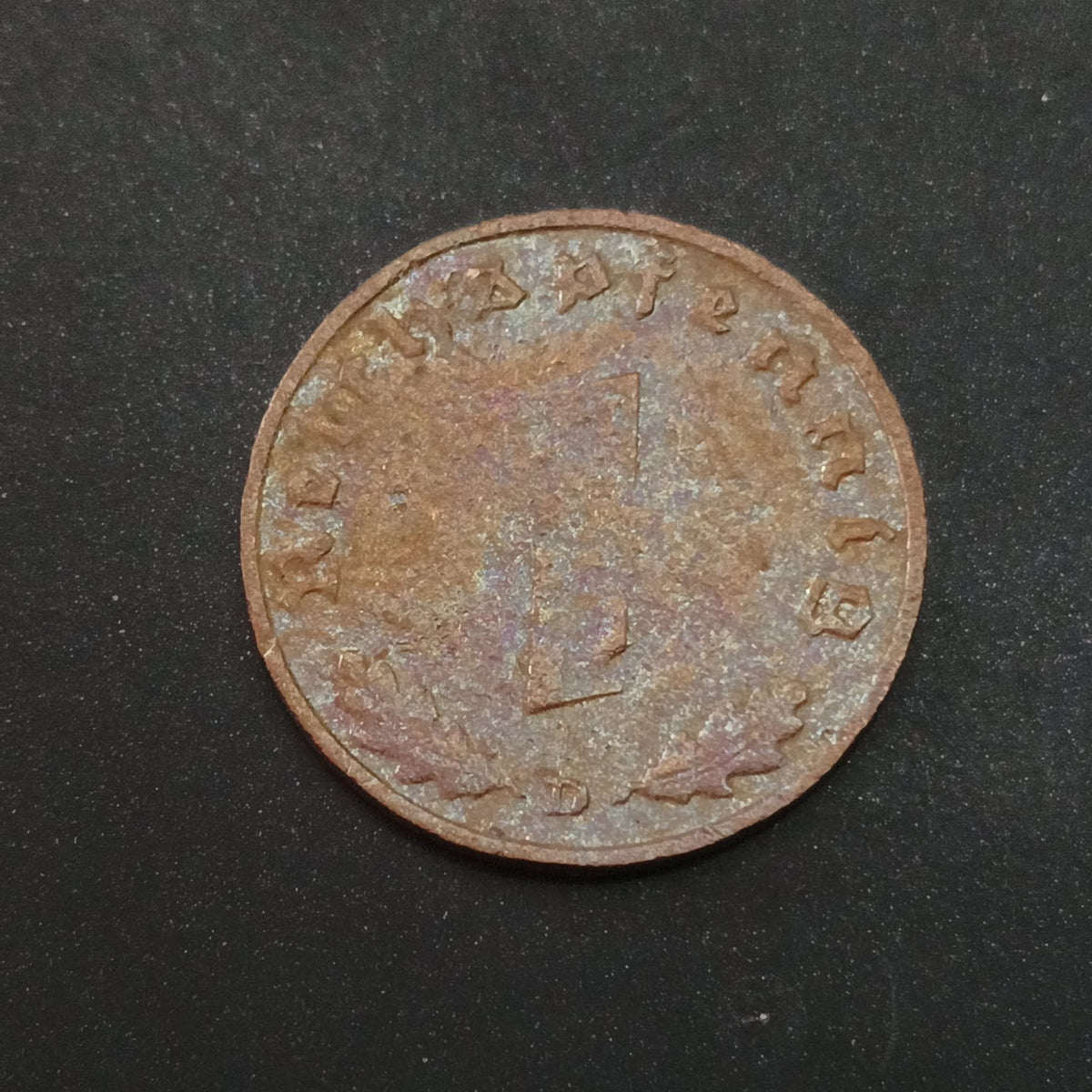1 Reichspfennig 1938D Third Reich - Germany (Ref: AUC2097)