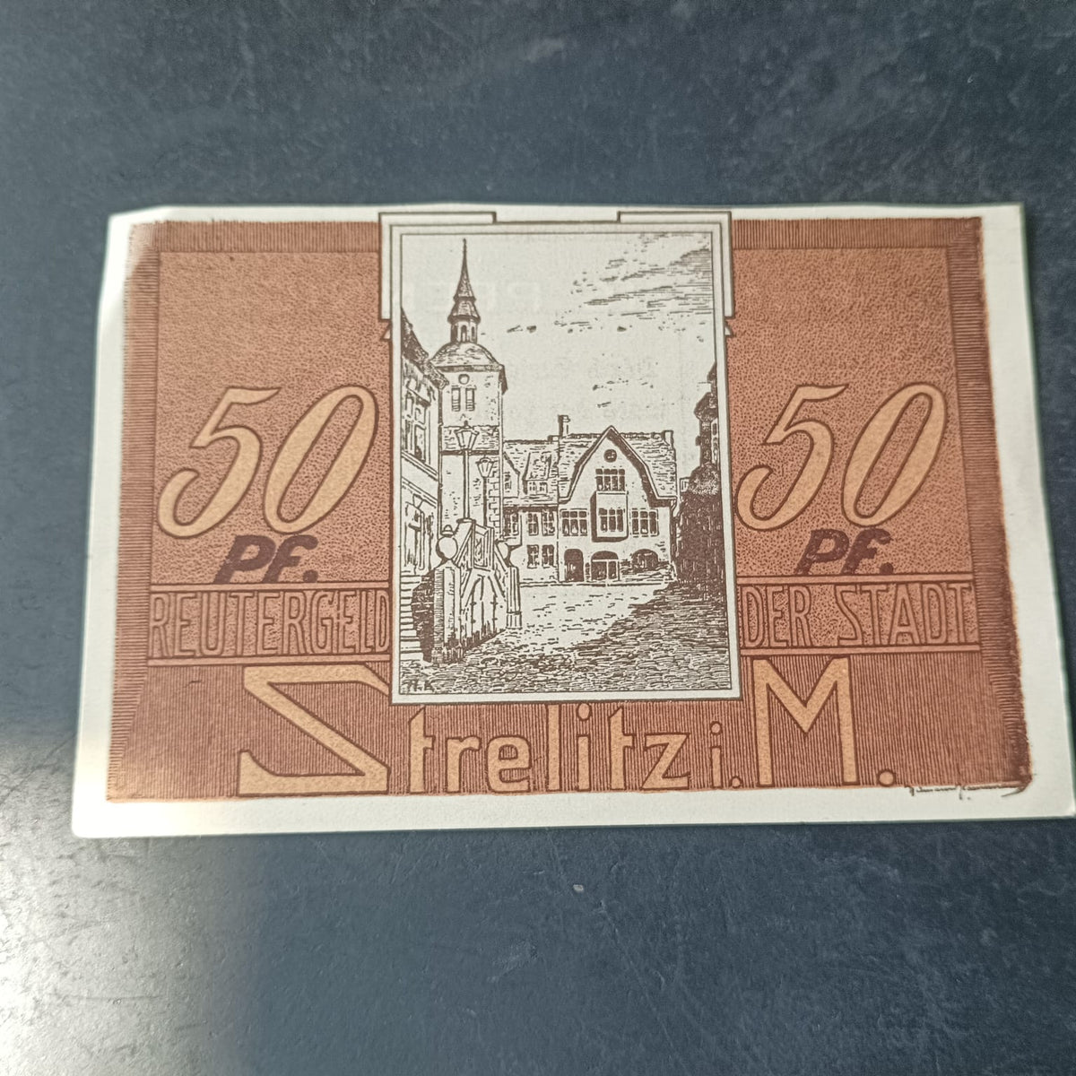 50 Pfennigs 1921 - City of Strelitz (Federal state of Mecklenburg-Strelitz) - German Notgeld (Ref: AUC2040)