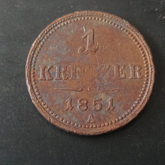 1 Kreuzer 1851 A - Austrian Empire (Ref: AUC1905)