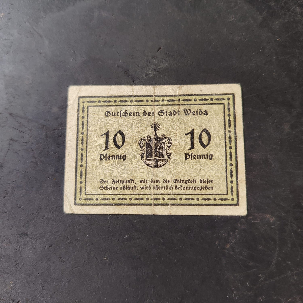 10 Pfennigs 1918 - City of Weida (Thuringia) - German Notgeld (Ref : AUC1972)