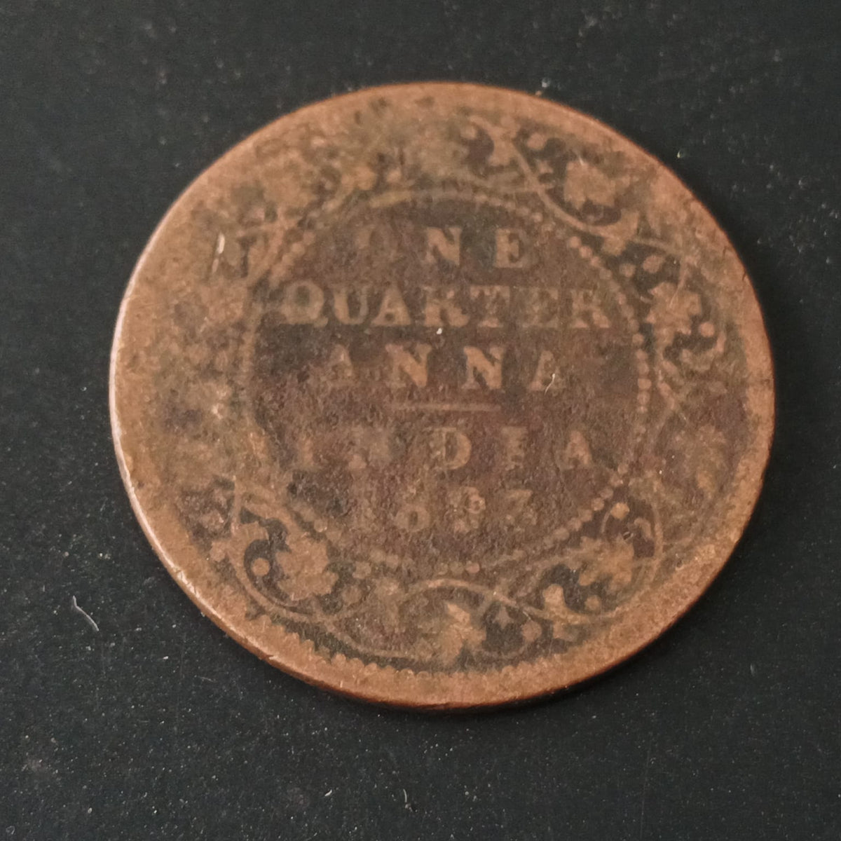 1/4 Anna 1893 Victoria - British India (Ref: AUC2063)