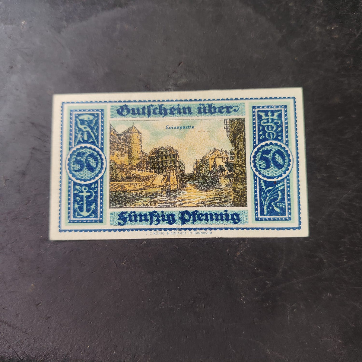 50 Pfennigs 1921 - City of Hanover (Prussian province of Hanover) - German Notgeld (Ref : AUC1973)
