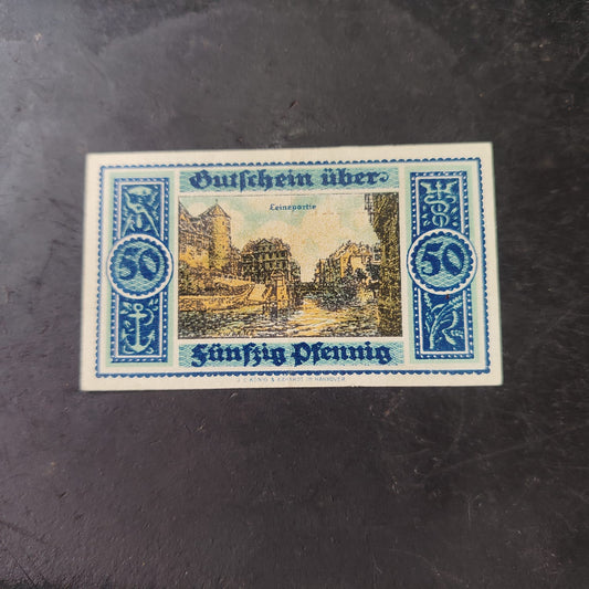50 Pfennigs 1921 - City of Hanover (Prussian province of Hanover) - German Notgeld (Ref : AUC1973)