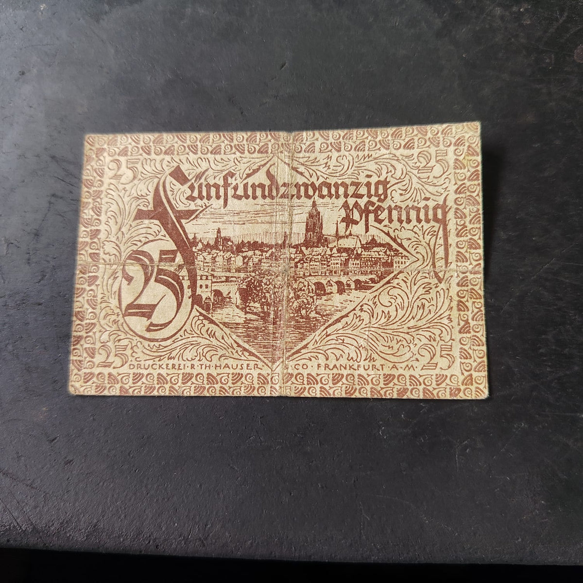 25 Pfennigs 1919 - City of Frankfurt am Main (Prussian province of Hesse-Nassau) - German Notgeld (Ref : AUC1975)