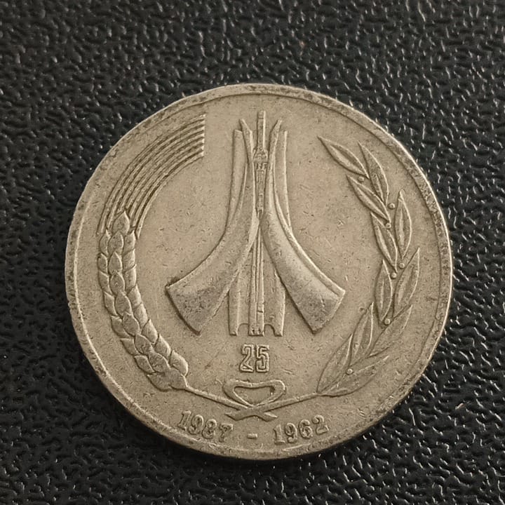 1 Dinar 1987 (25th Anniversary of Independence) - Algeria